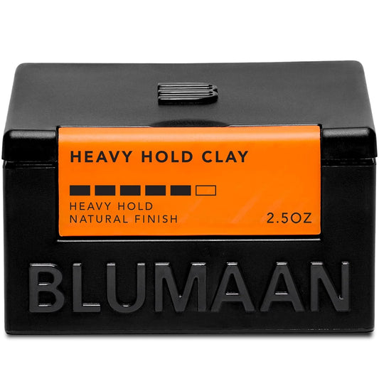 Heavy Hold Clay - Men'S Extra Strong Hold Hair Clay Creates Texture and Volume (2.5 Oz) - Natural Matte Finish with Organic Oils - Controls Coarse,Thick, Unruly Hair