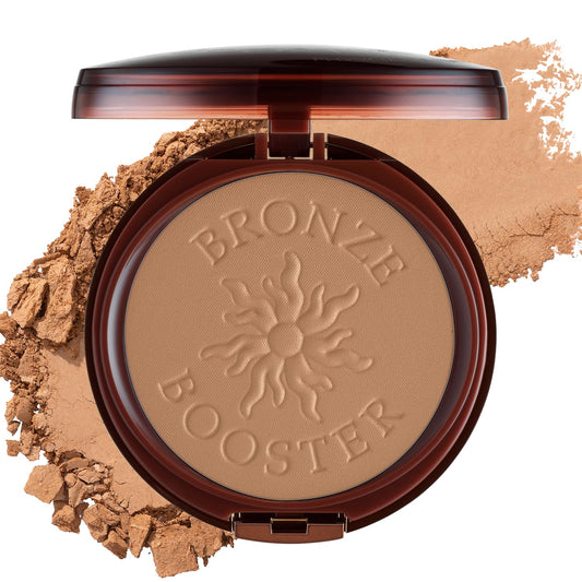 Bronze Booster Pressed Contour Bronzer - Glow Activator Vitamin Infused Technology with a Natural Finish, Buildable Coverage, Cruelty-Free & Hypoallergenic - Medium-To-Dark