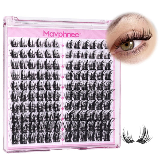 Natural Lash Clusters Spiky Eyelash Extensions Wispy Individual Lashes Manga Eyelash Individuals 120 Pcs CC Curl Cluster Eyelash Extensions 10-16MM Mixed DIY Lash Extensions by