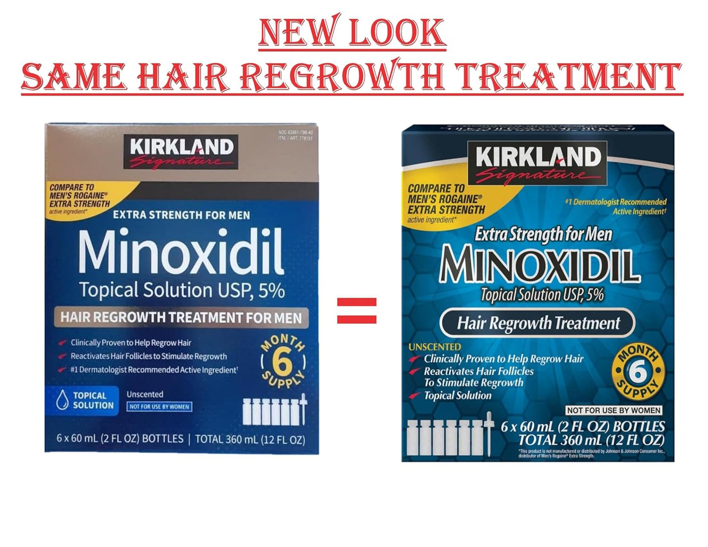 Minoxidil 5% for Men, Topical Solution Extra Strength Hair Regrowth Treatment, 6 Months Supply, Total 12 Fl Oz, Dropper Applicator, Exclusive 2 Microfiber Cleaning Cloths and Comb Included