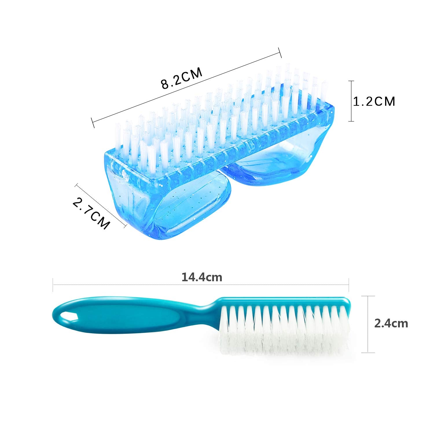 6 Pack Handle Grip Nail Cleaning Brush,  Fingernail Brush Cleaner Scrub Brush Kit for Toes Shower and Women & Men & Kids (Color A)