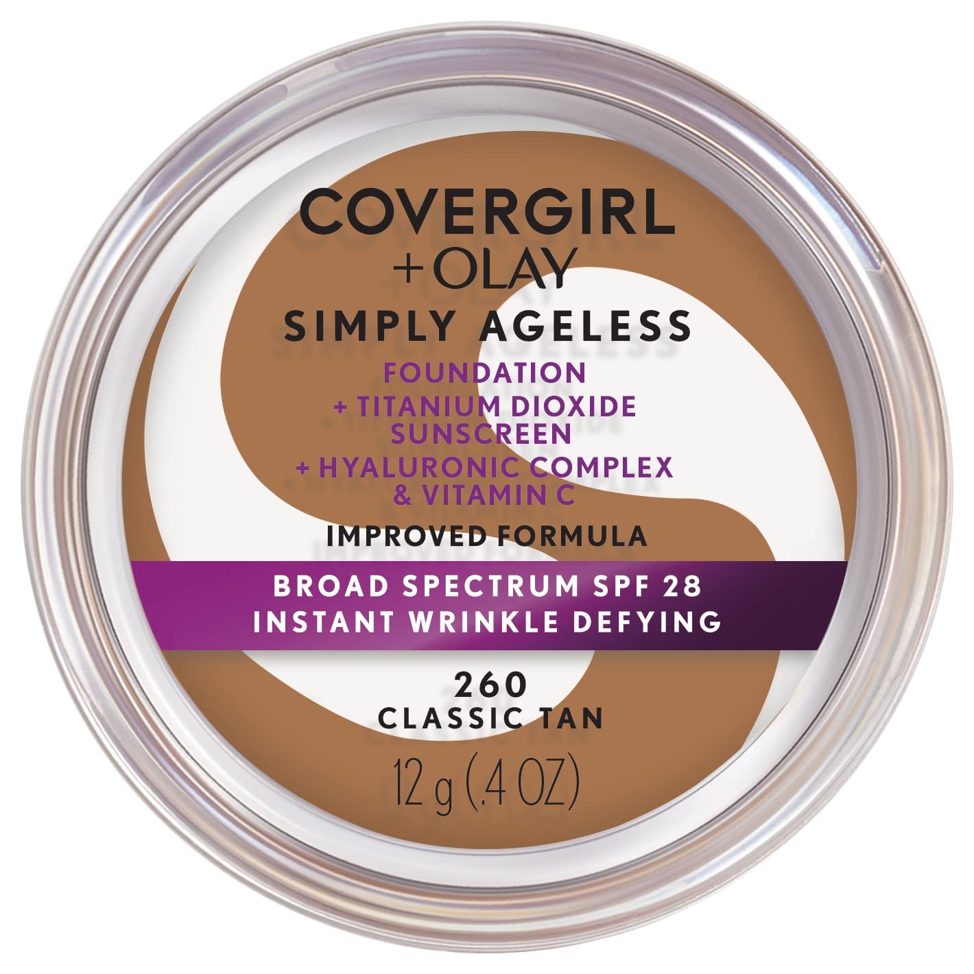 & Olay Simply Ageless Instant Wrinkle-Defying Foundation, Creamy Natural 0.44 Fl Oz (Pack of 1)