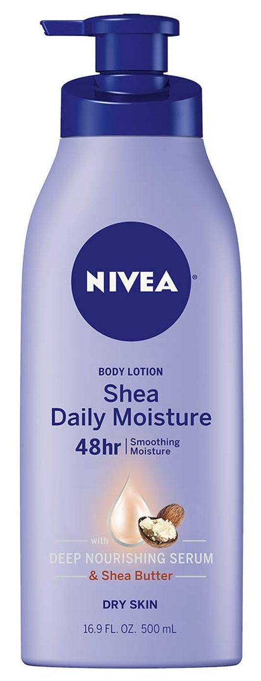 Shea Nourish Body Lotion with Deep Nourishing Serum and Shea Butter, 48-Hour Moisturizing Body Lotion for Dry Skin, Nourishes and Smooths Dry Skin, 16.9 Fl Oz Pump Bottle