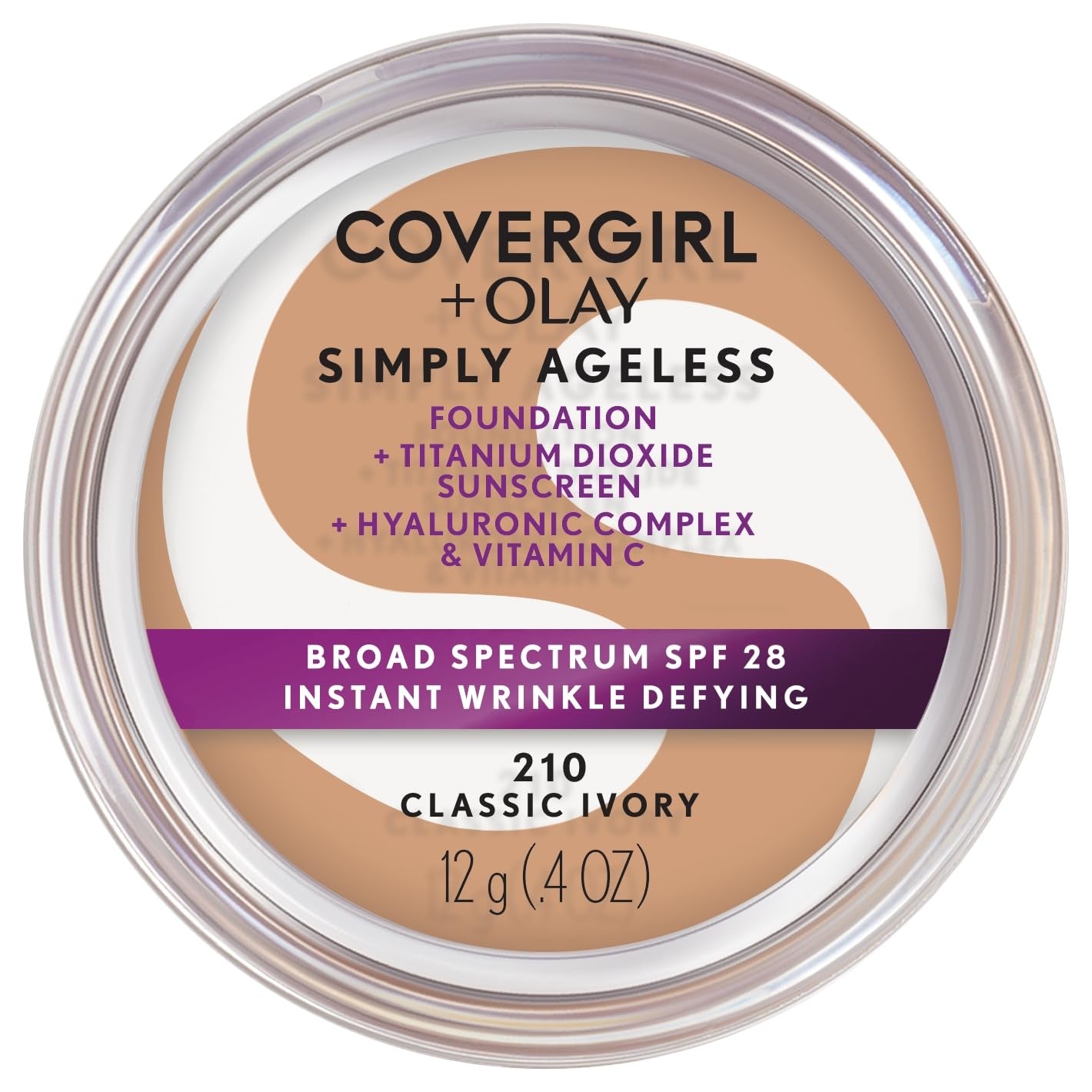 & Olay Simply Ageless Instant Wrinkle-Defying Foundation, Creamy Natural 0.44 Fl Oz (Pack of 1)