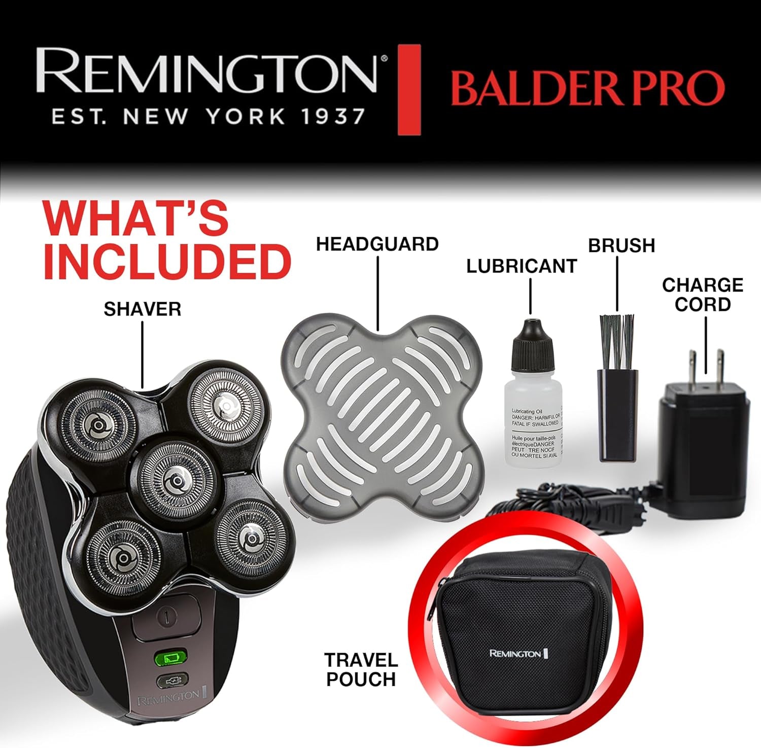 Balder Pro Electric Razor for Head XR7000A - Premier Wet/Dry Bald Head Shaver, Flex Blades for a Close Shave, Cordless Rechargeable, Effortless Head Shaving with Precision Dual Track Heads