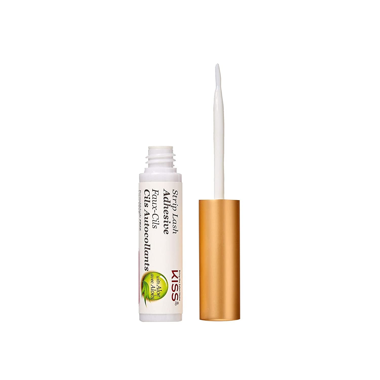 Clear Strip Lash Adhesive with Aloe, Waterproof, Formaldehyde and Latex Free, Odor Free, Cruelty Free, Super Strong Hold Eyelash Glue with Brush Applicator, 0.17 Oz.