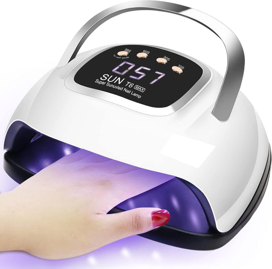 UV Nail Lamp, Nail Dryer 220W Light for Nails with 4 Timers LED Lamp Gel Polish Kit Professional Art Tools Automatic Sensor