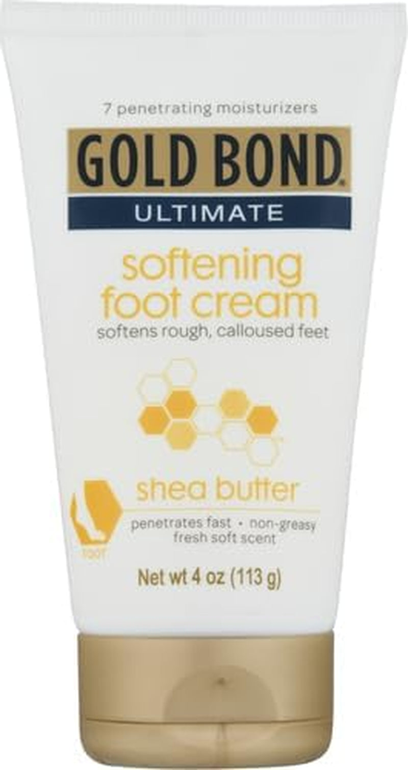 Softening Foot Cream, 4 Oz., with Shea Butter to Soften Rough & Dry Feet