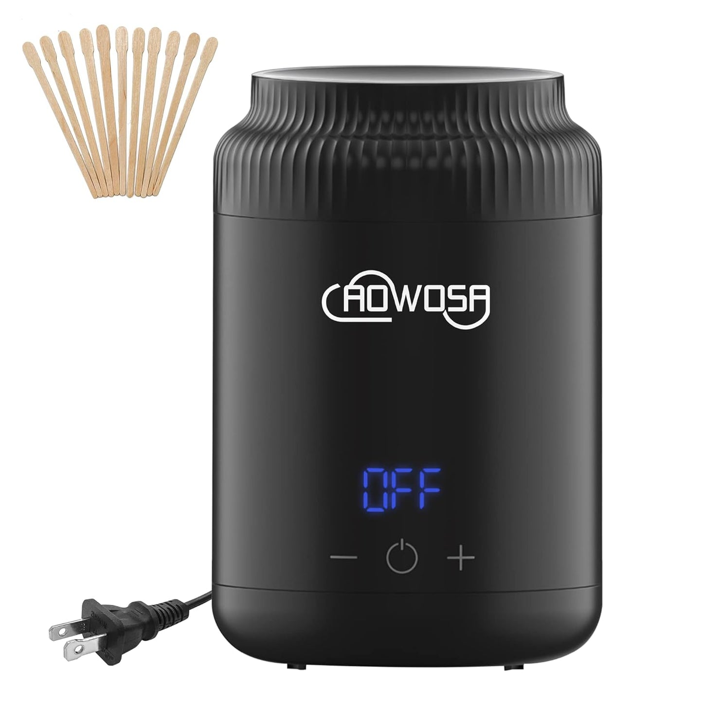 Professional Waxing Kit Wax Warmer Single Pot Wax Heater Machine for Hair Removal, Large Wax Pot with Non-Stick Easy Clean Pot, 50 Wax Sticks & 20 Collar, for Spa Salon Beauty Esthetician Home (Black)