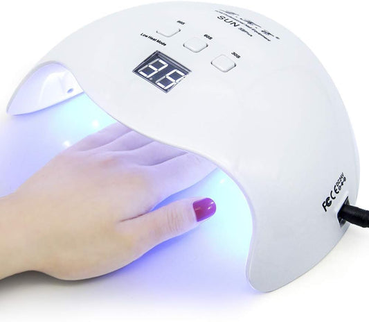 Gel UV LED Nail Polish Lamp,  Nail Dryer 40W LED Light with 3 Timers Professional for Nail Art Tools Accessories White