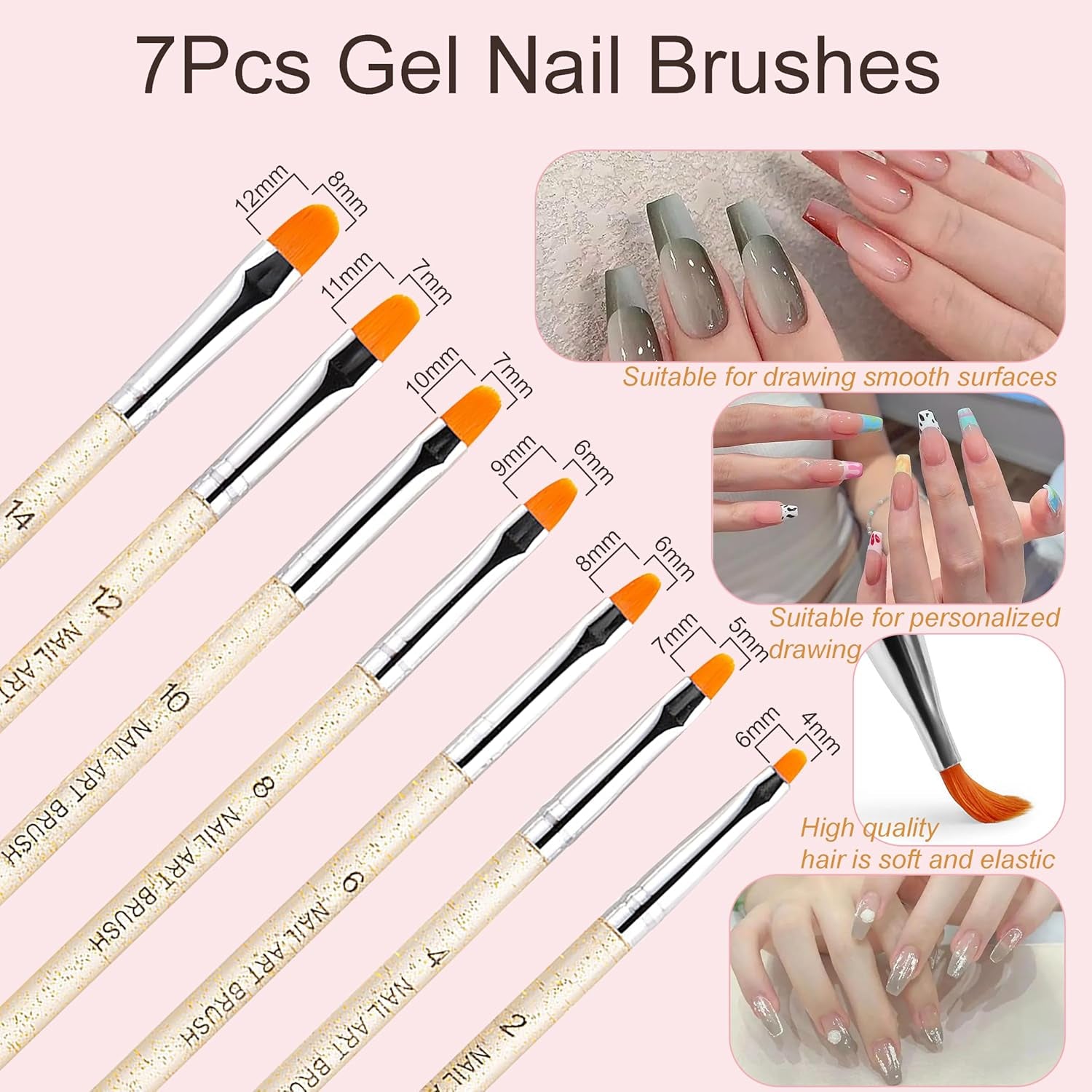 34Pcs Nail Art Brushes, Nail Art Brush Set, Nail Art Tools, Including Nail Design Brushes, Nail Dotting Tool, Nail Drawing Pens, Nail Brush Brackets, Nail Nano Polishing Rubs