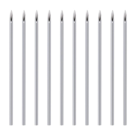 10PCS 18G Piercing Needles, Hollow Needles Stainless Steel Disposable Sterile Piercing Needles for Nose Septum Ear Trague Helix Eyebrow Lip Labret Piercing