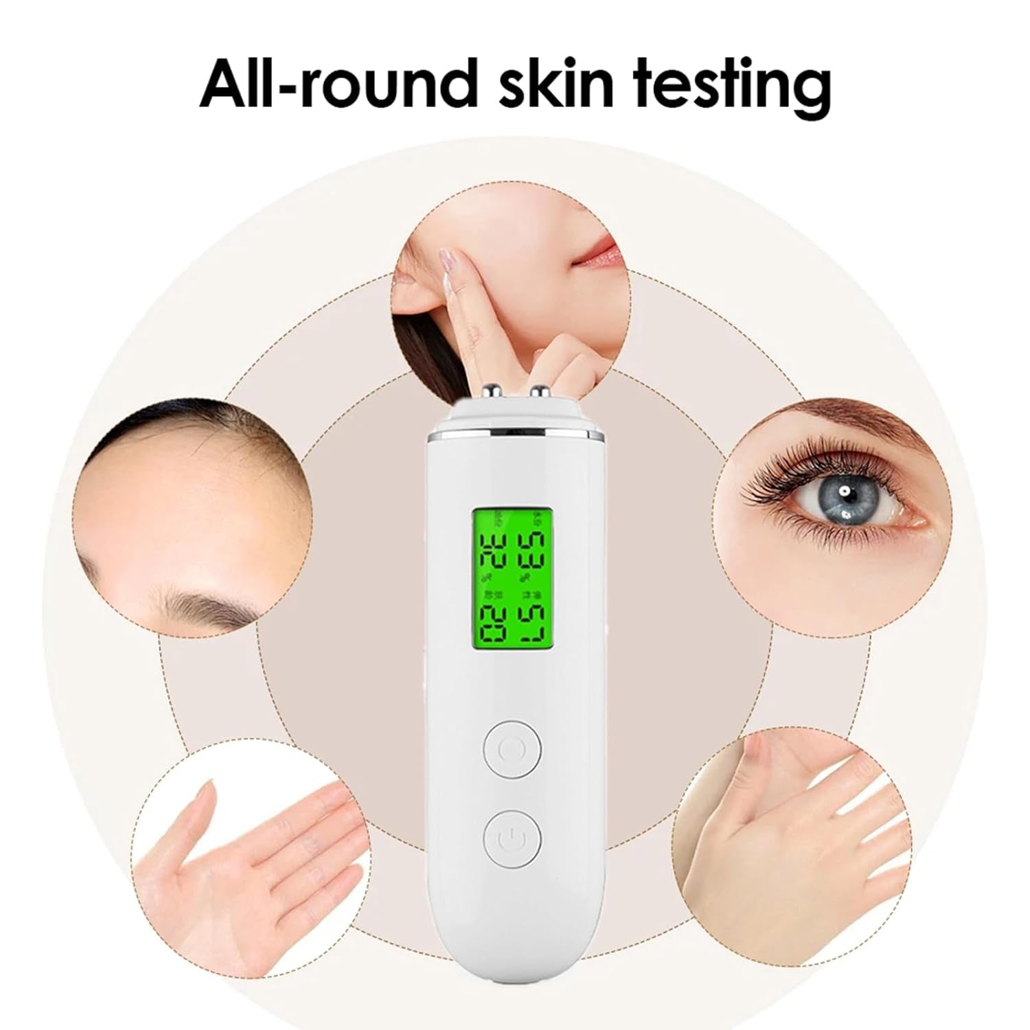 Hydration Monitor,Corneometer Skin Hydration Meter,Skin Analyzer Machine Professional,Multifunctional Hydration Test and Tracking Device for Skincare with Lcd,Skin Hydration Tester