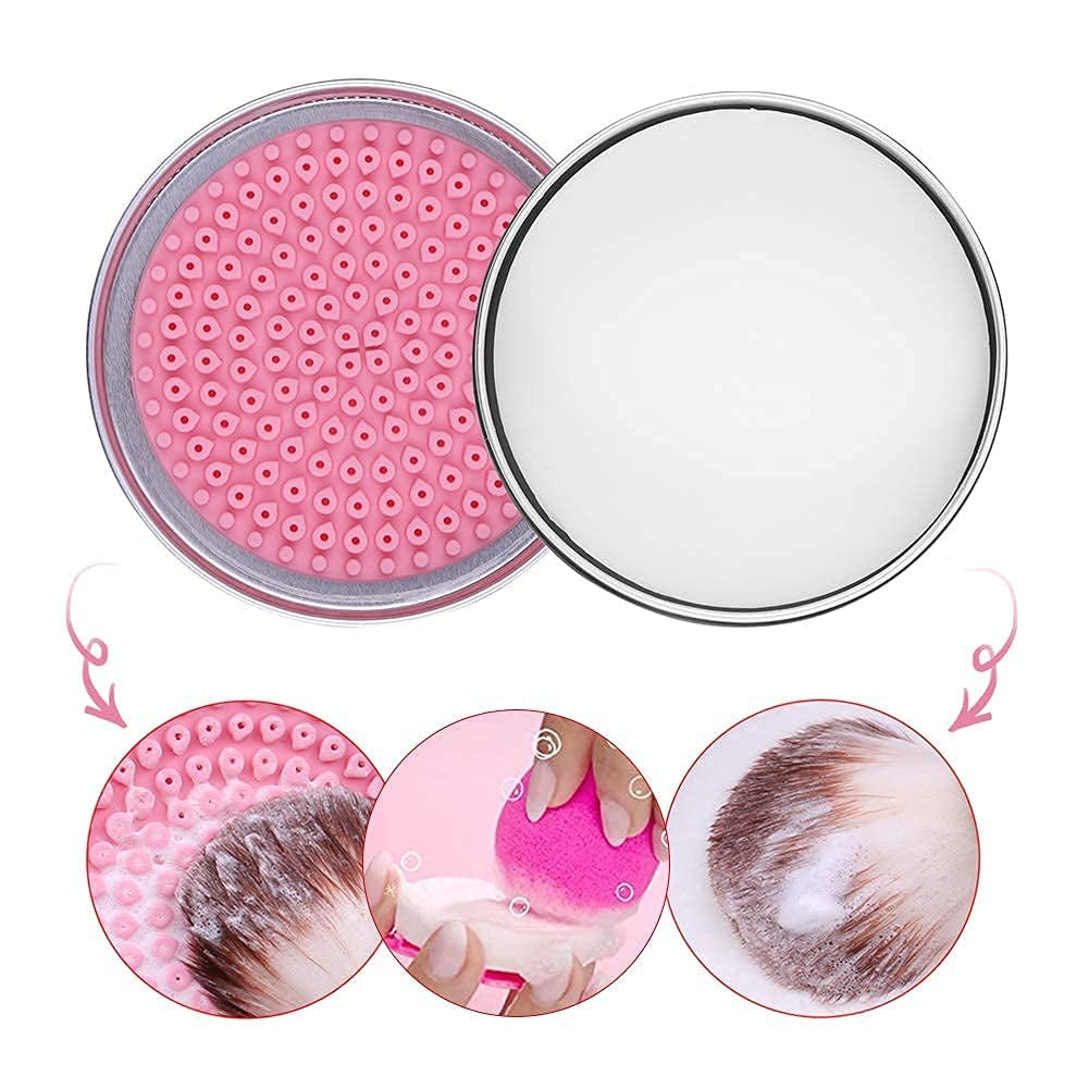 Makeup Brush Cleaner Shampoo Soap Solid Brush Cleaning Mat Removes Cosmetic Color Brush Cleaner Pad for Cleaning Makeup Sponges Brushes