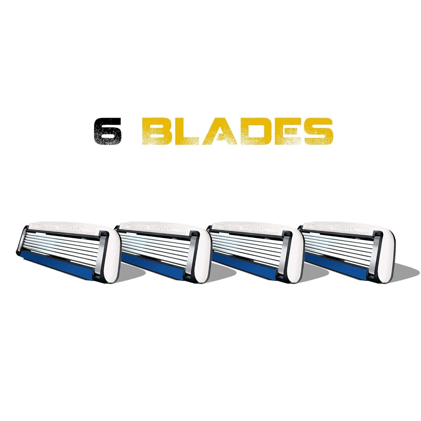 HB6 Refill Blades - 6 Stainless Steel Blades for No Tugging or Pulling, Shave Less, Works for Face, Body, and Scalp