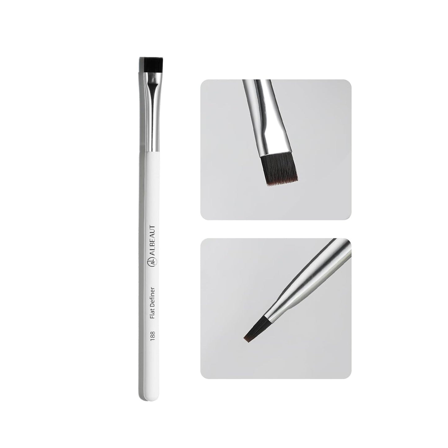 Eyeliner Brush, Crescent-Shaped Eyeliner and Brow Brush - Effortlessly Create Perfect Eyeliner (187 Curved Eyeliner)