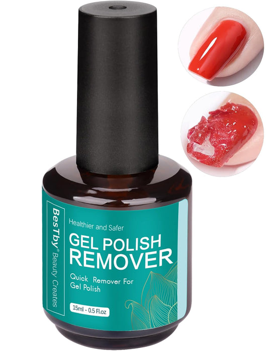 Gel Nail Polish Remover, Gel Polish Remover No Need Foil Soaking or Wrapping, Gel Remover for Nails 2 to 5 Minutes, Gel Nail Remover Easy and Quick Remove Gel Polish