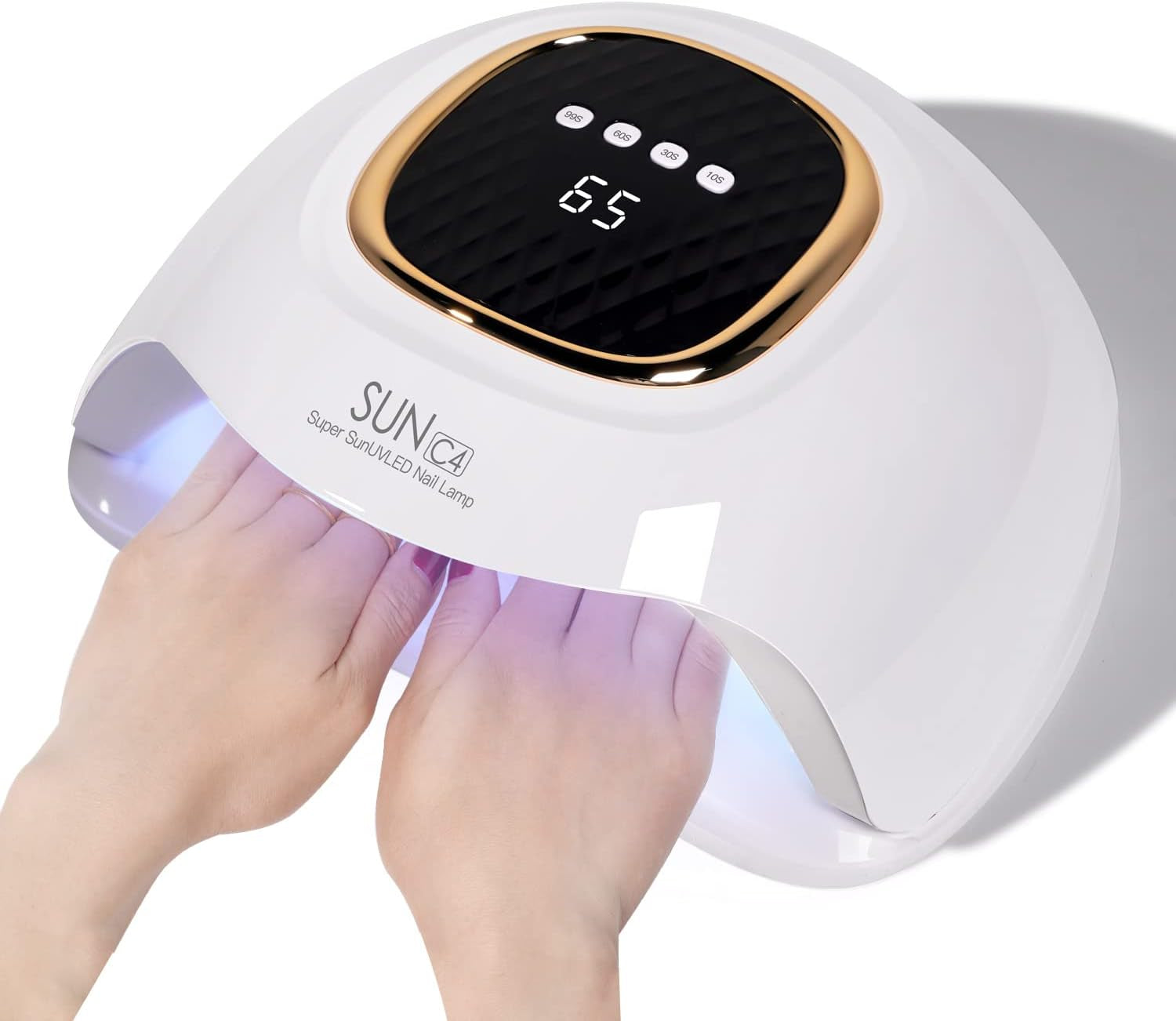 UV Nail Lamp - Fast Drying, Powerful & Efficient LED Nail Lamp with 4 Timing Settings & Infrared Automatic Sensor Professional UV Light for Home Salon Nail Art Tools