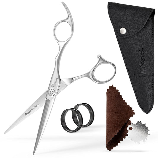 Professional Hair Scissors 6” Extremely Sharp Blades, Fine Cutting Blades, Hair Cutting Scissors Professional, Hair Shears, Barber Scissors Set for Men and Women, Haircut Scissors Hair Kit