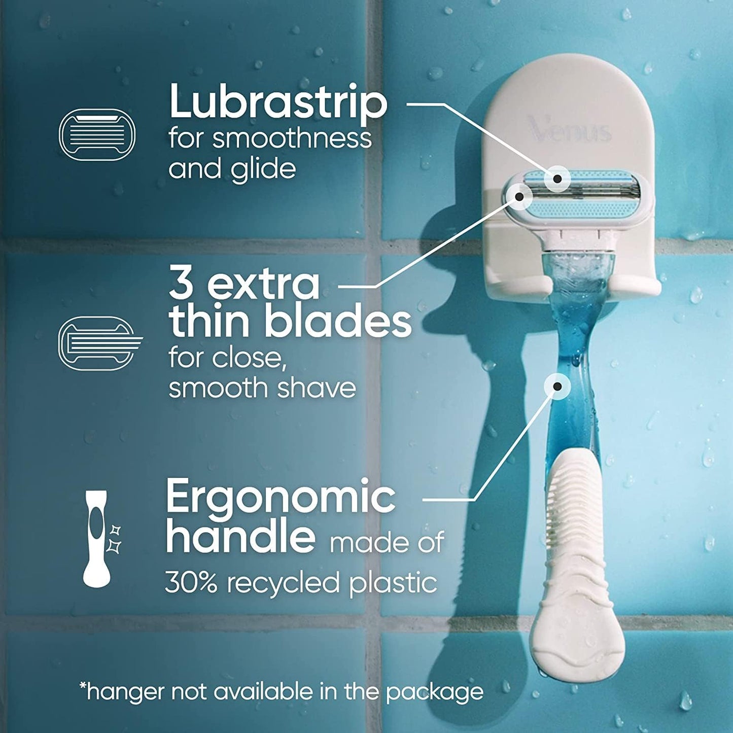 Smooth Razors for Women, Includes 1 Handle, 6 Razor Blade Refills