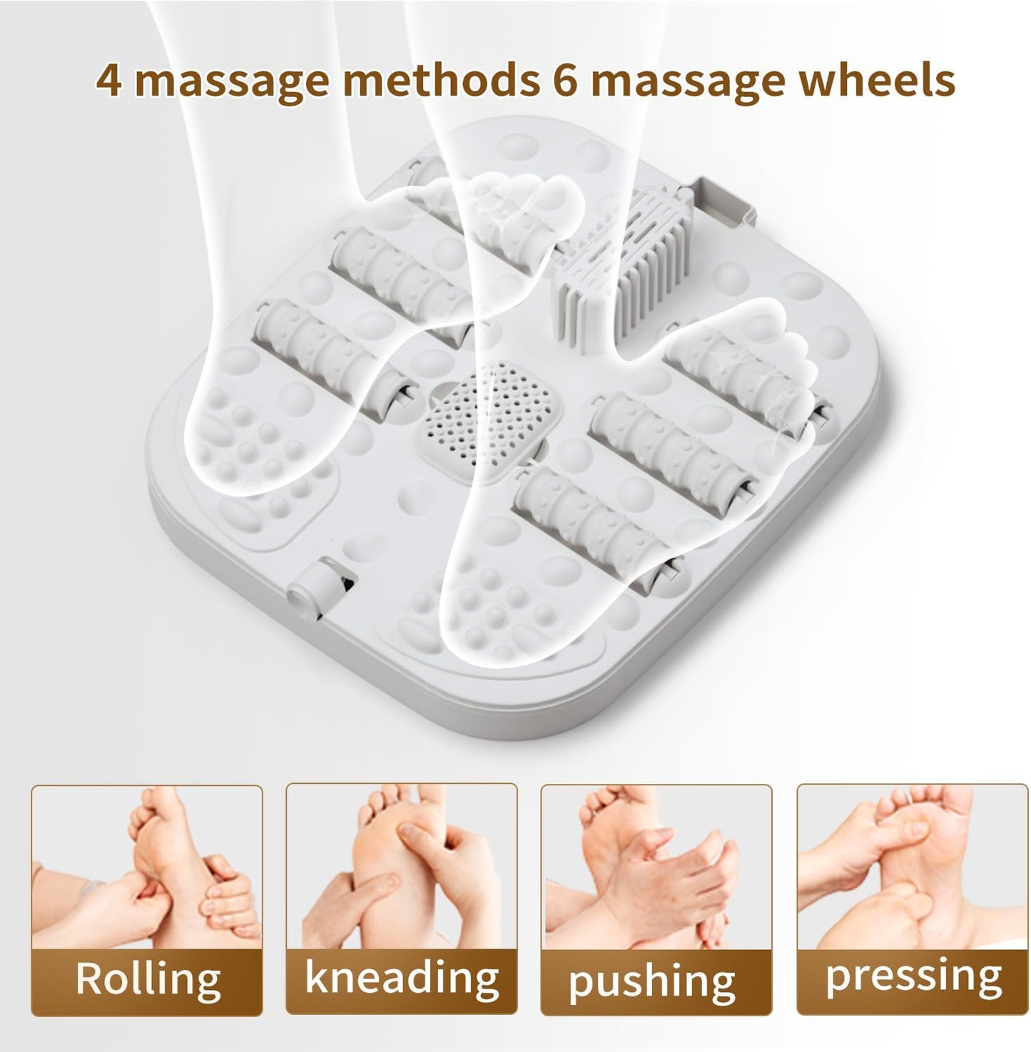 Collapsible Foot Spa with Heat, Touchscreen, Foldable Foot Bath Massager with Temperature Control, Foot Massage Rollers, Pedicure Foot Spa for Home, Office, Relaxation, Valentines Gift for Men & Women