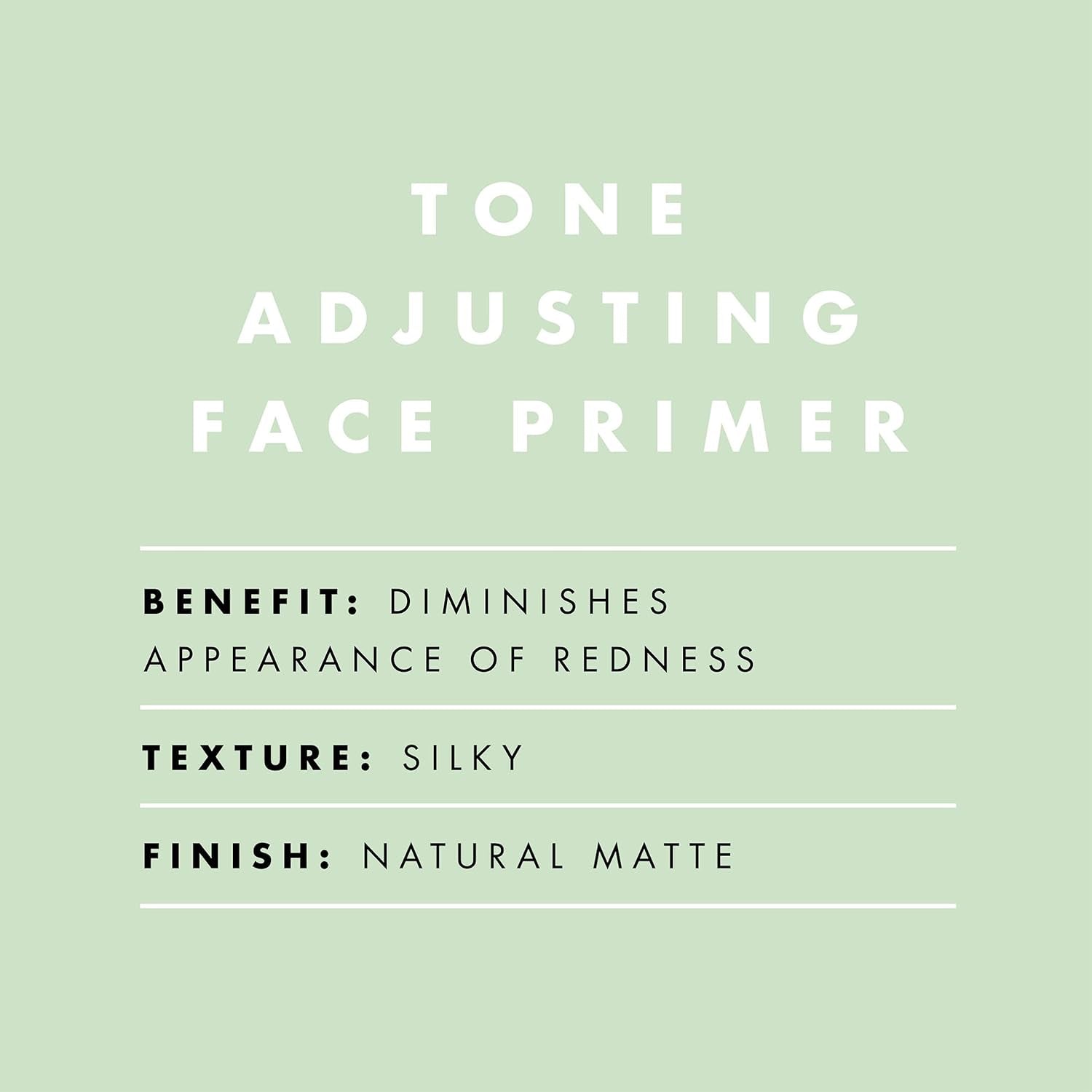 Tone Adjusting Face Primer, Makeup Primer for Neutralizing Uneven Skin Tones & Redness, Grips Makeup to Last, Vegan & Cruelty-Free, Small