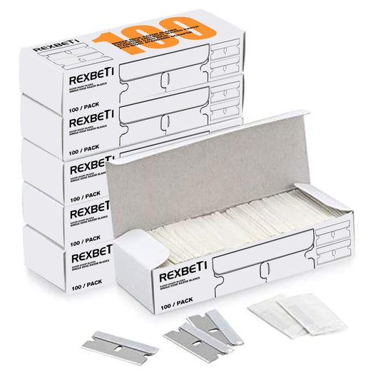 600PCS Single Edge Razor Blades, Industrial Razor Blades, Box Cutter Replacement Blades, Glass Scraper Razor Blades