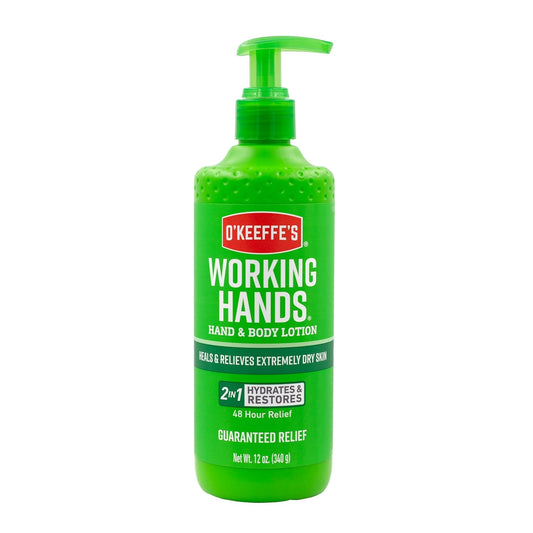 Working Hands Hand and Body Lotion, 12Oz Pump (Pack of 1) - Heals and Relieves Extremely Dry Skin