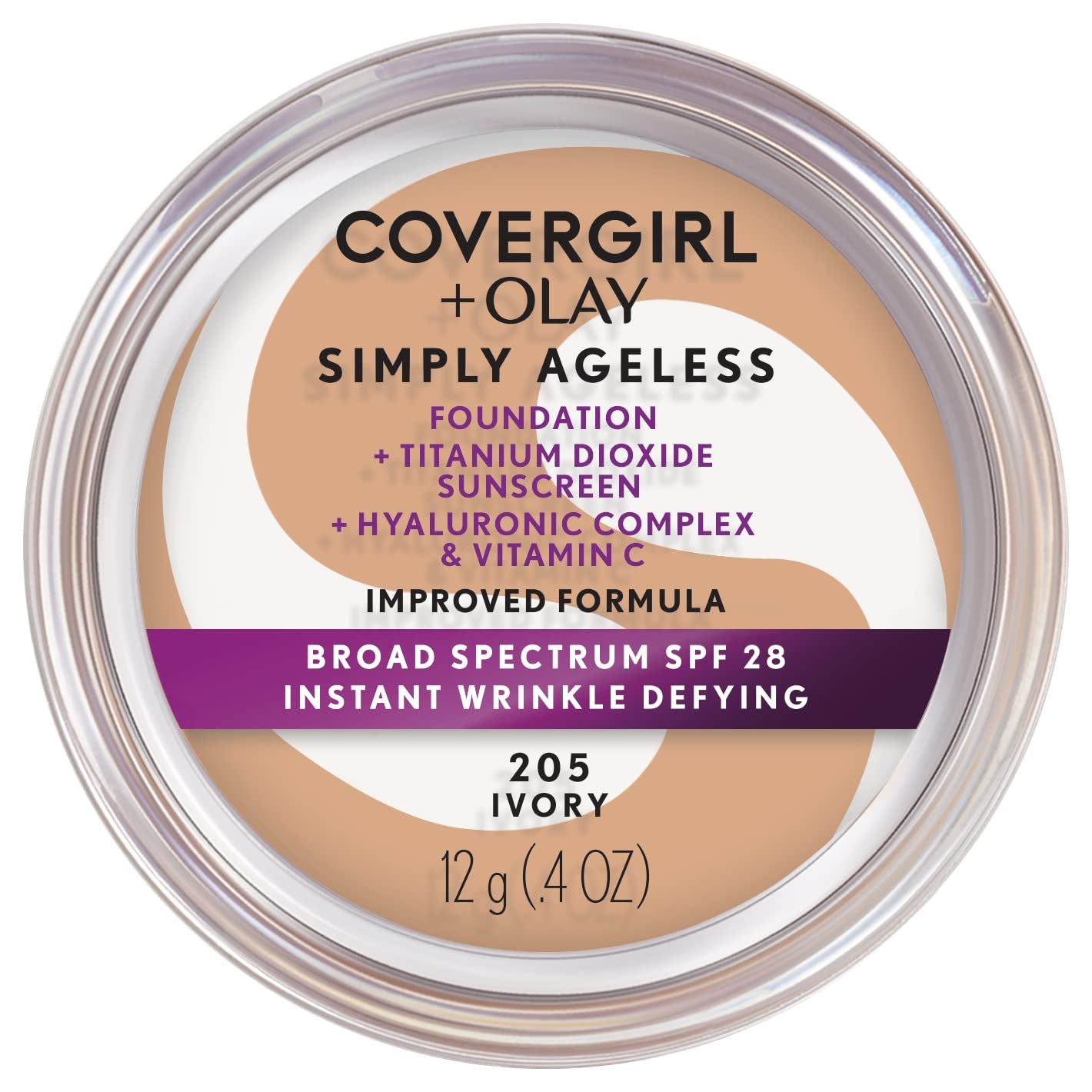 & Olay Simply Ageless Instant Wrinkle-Defying Foundation, Creamy Natural 0.44 Fl Oz (Pack of 1)