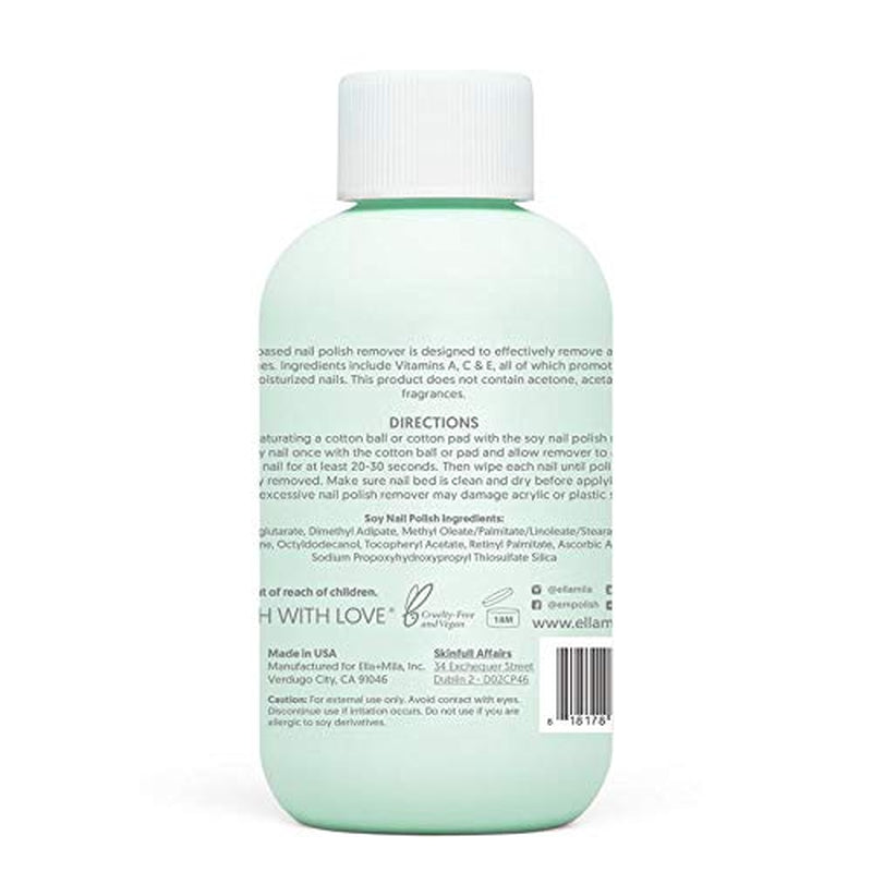 Soy Nail Polish Remover Non-Acetone Nail Polish Remover - Non-Toxic Fingernail Polish Remover - for Natural Nail Polishes - Unscented & Enriched with Vitamins A, C & E(4 Fl Oz) Teal