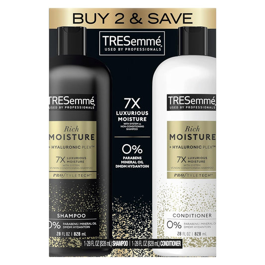 Rich Moisture Shampoo and Conditioner Rich Moisture 2 Count for Dry Hair Formulated with Vitamin E and Biotin 28 Oz