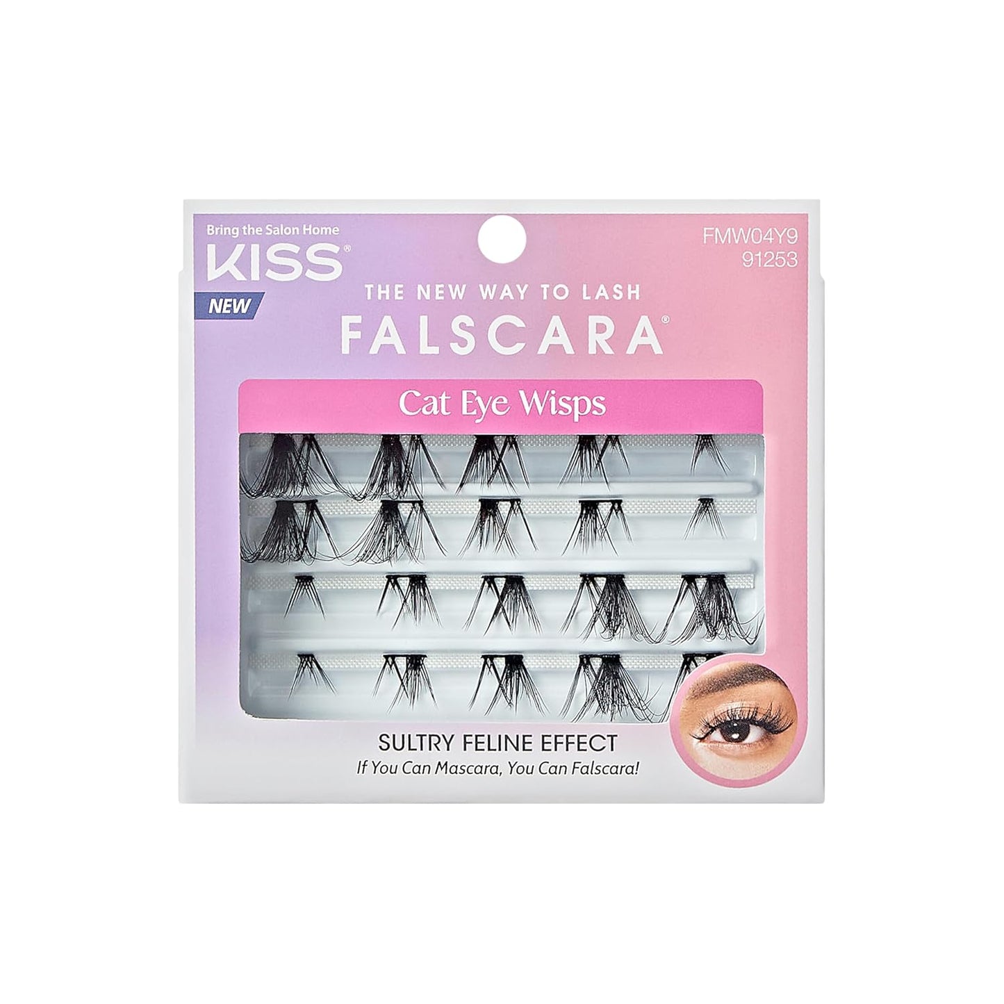 KISS  DIY Eyelash Extension Lengthening Wisps - Featherlight Synthetic Reusable Artificial Eyelashes Multipack of 24 Mini Lash Clusters for That Authentic Eyelash Extension Look