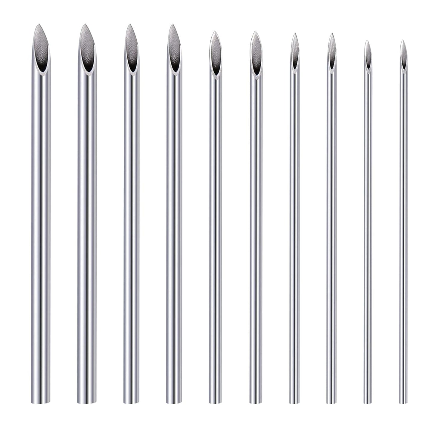 10PCS 18G Piercing Needles, Hollow Needles Stainless Steel Disposable Sterile Piercing Needles for Nose Septum Ear Trague Helix Eyebrow Lip Labret Piercing