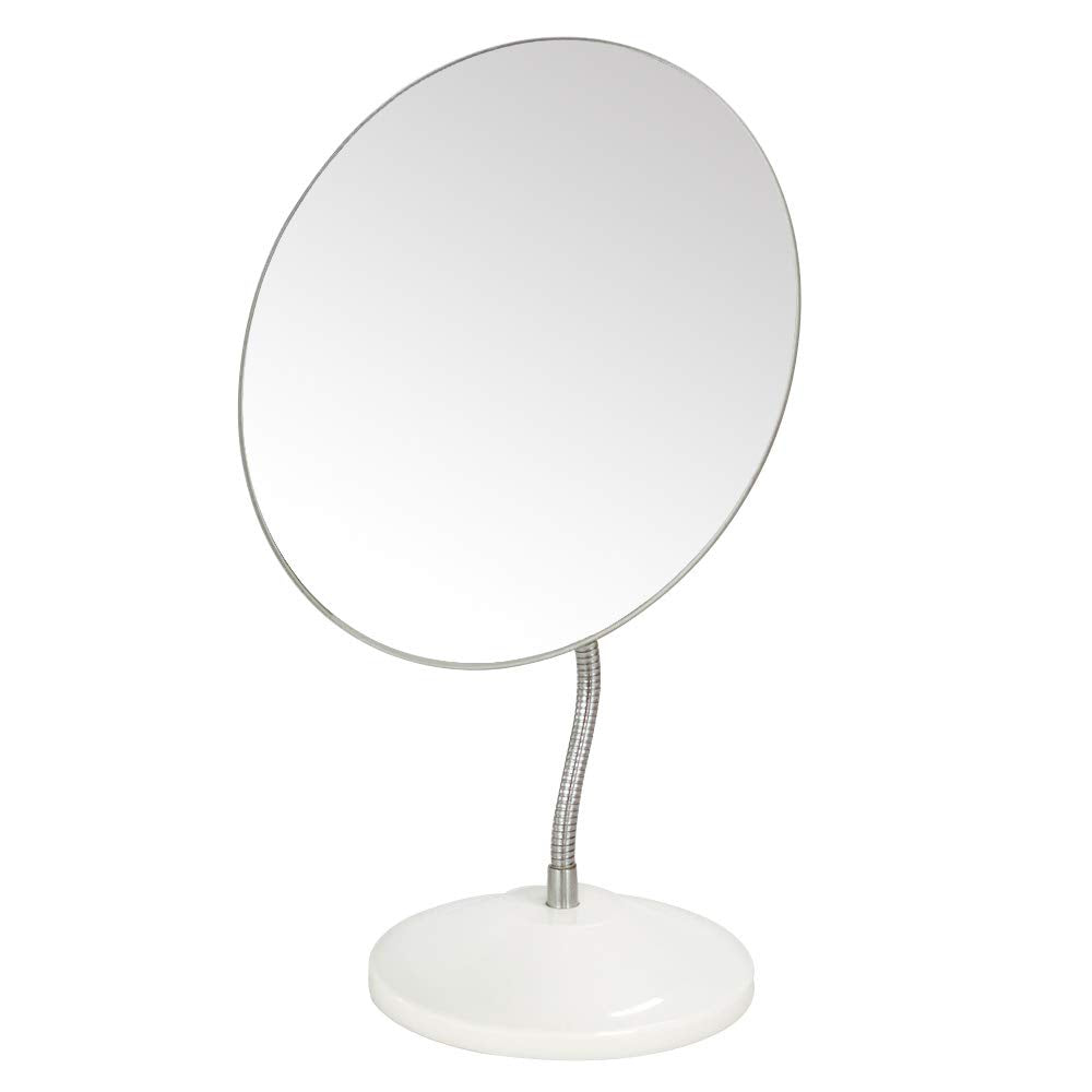 Adjustable Flexible Gooseneck Makeup Mirror,360°Rotation Folding Portable Desk Vanity Mirror with Stand Shower Shaving Cosmetic Mirror Square