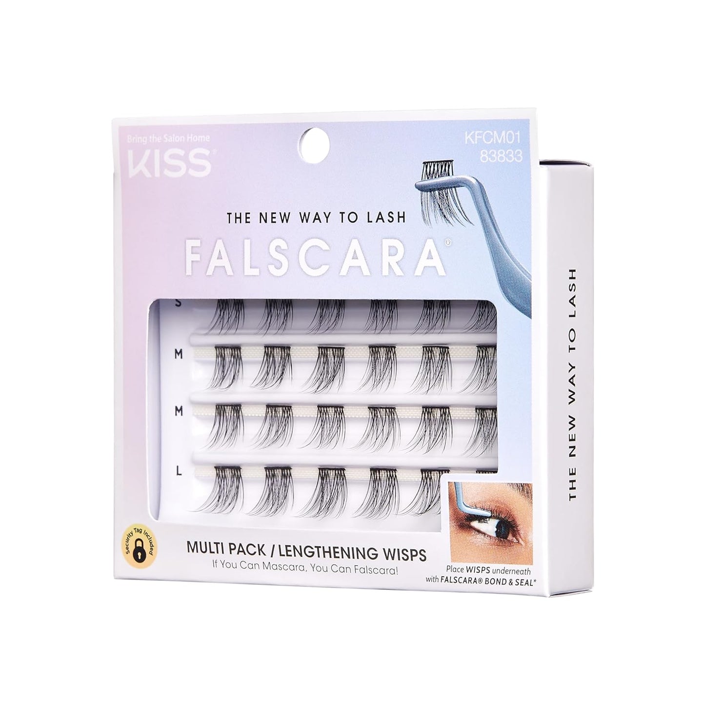 KISS  DIY Eyelash Extension Lengthening Wisps - Featherlight Synthetic Reusable Artificial Eyelashes Multipack of 24 Mini Lash Clusters for That Authentic Eyelash Extension Look