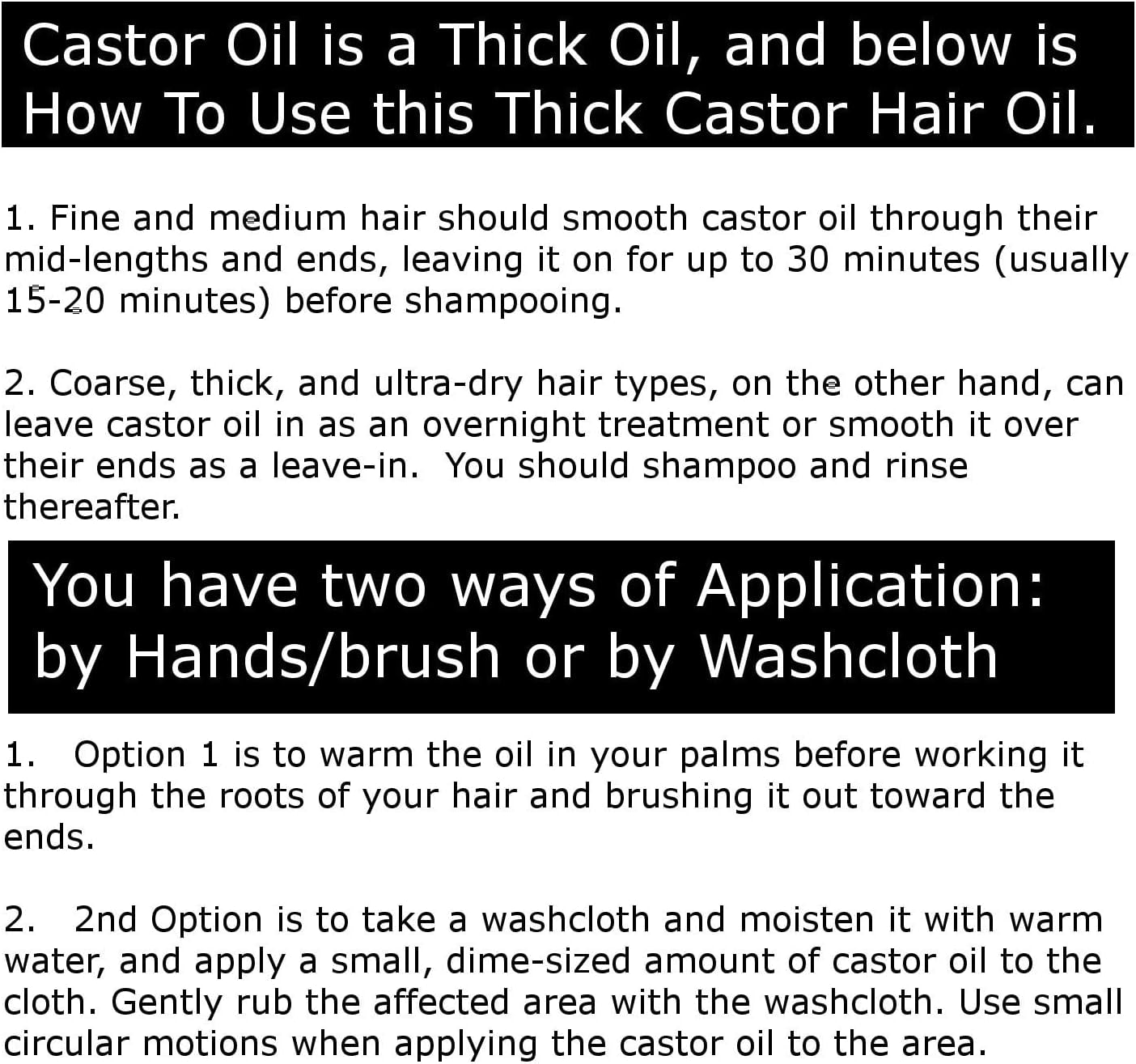 Castor Oil 16 Fl Oz (Glass Bottle) - Original Unrefined - a Huge Glass Bottle with a Pump - 100% Pure and Natural, Cold Pressed, and Hexane-Free - Hair Oil, Body Oil