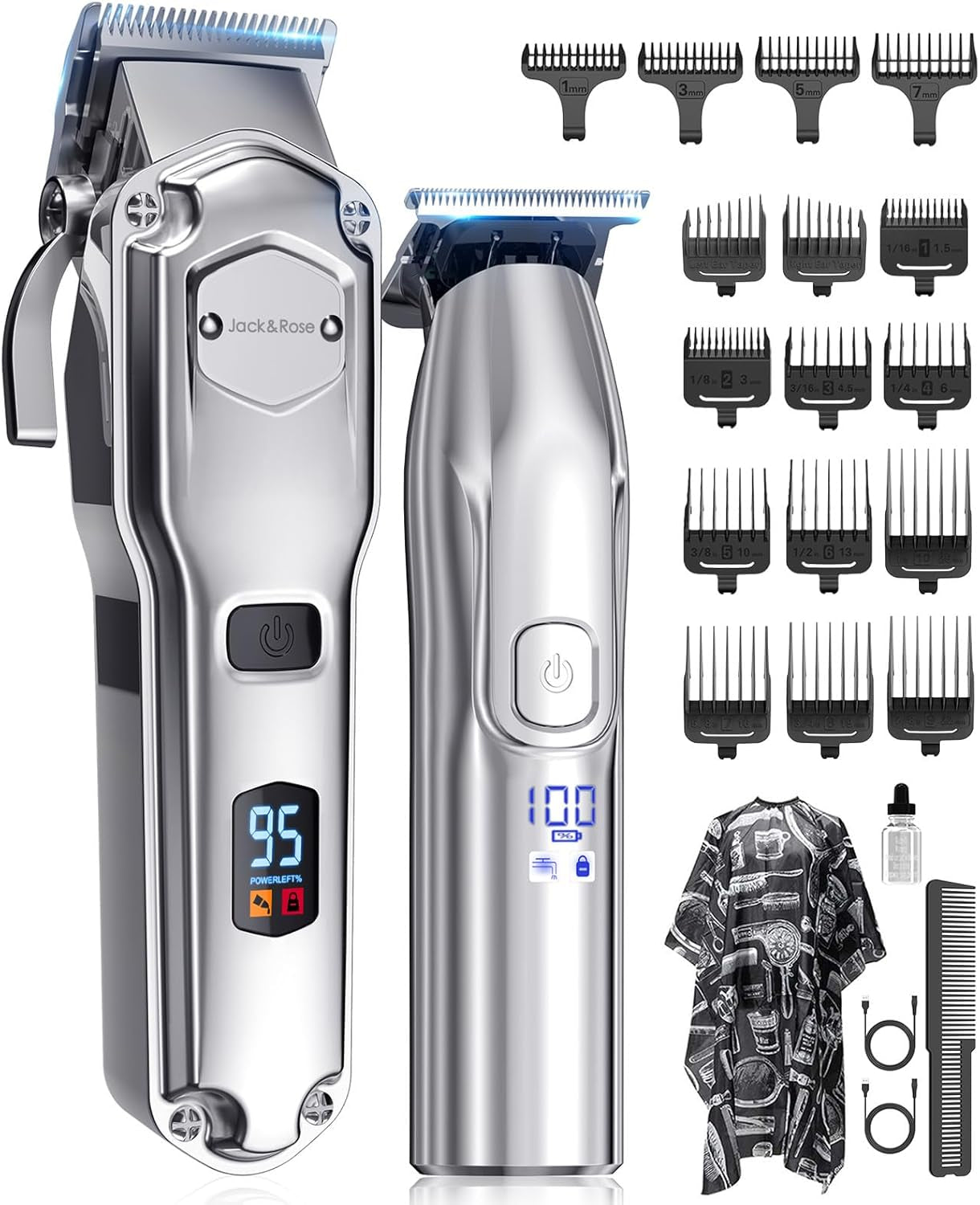 Clippers and Trimmers Set, Cordless Hair Clippers for Men, Barber Clippers Set