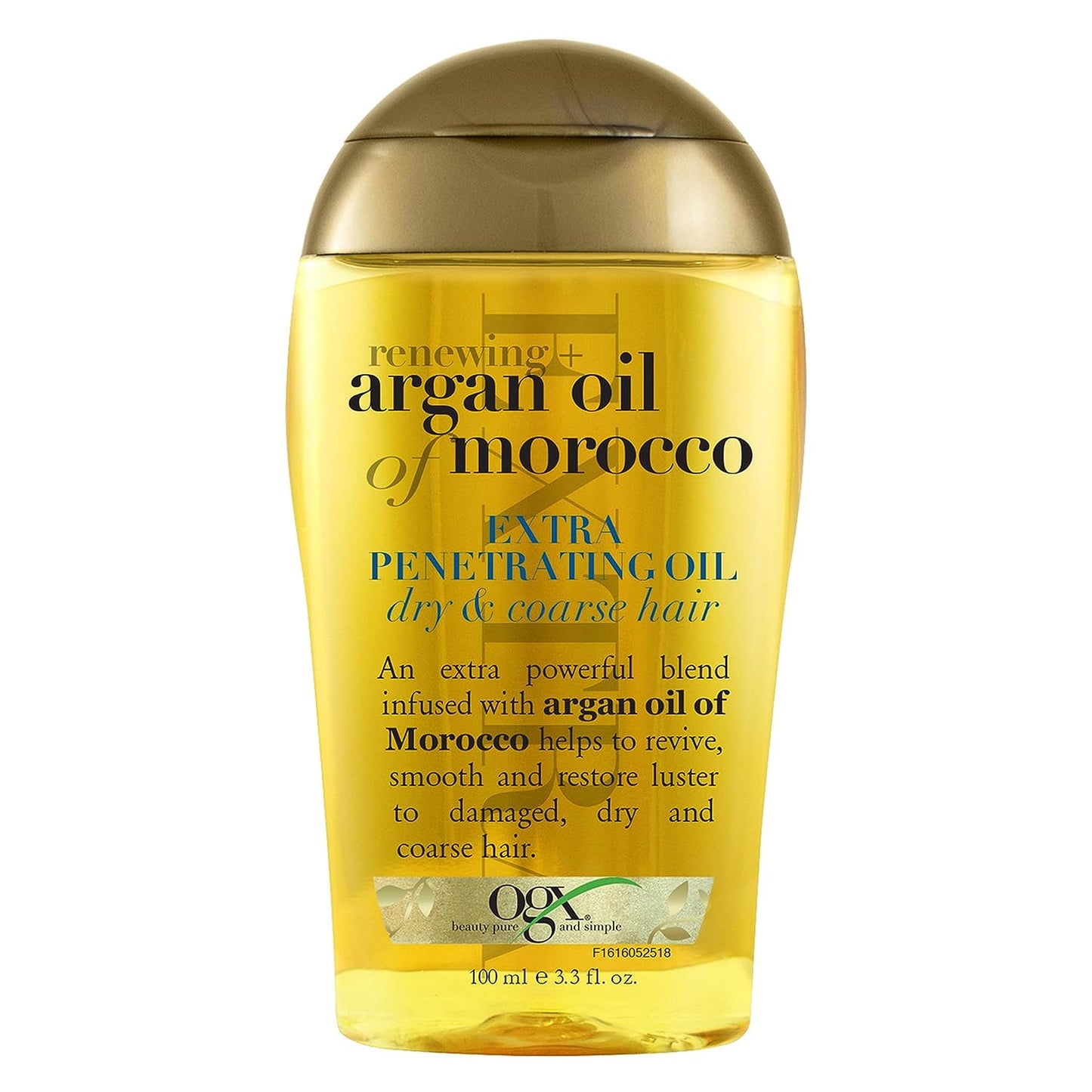 Extra Strength Argan Oil Hair Treatment, 3.3 Fl Oz - Deep Moisturizing Serum for Dry, Damaged & Coarse Hair, Paraben & Sulfate-Free