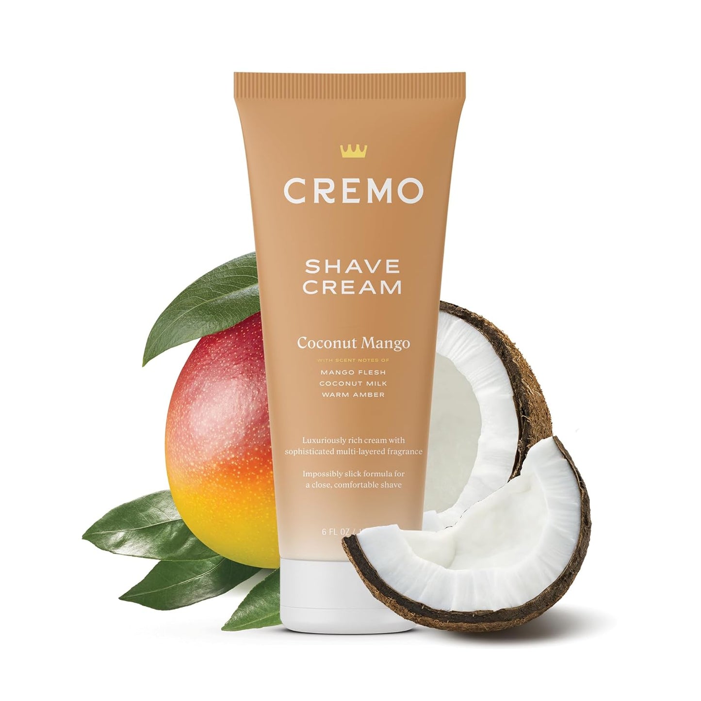 Coconut Mango Moisturizing Shave Cream, Astonishingly Superior Ultra-Slick Shaving Cream for Women Fights Nicks, Cuts and Razor Burn, 6 Fl Oz