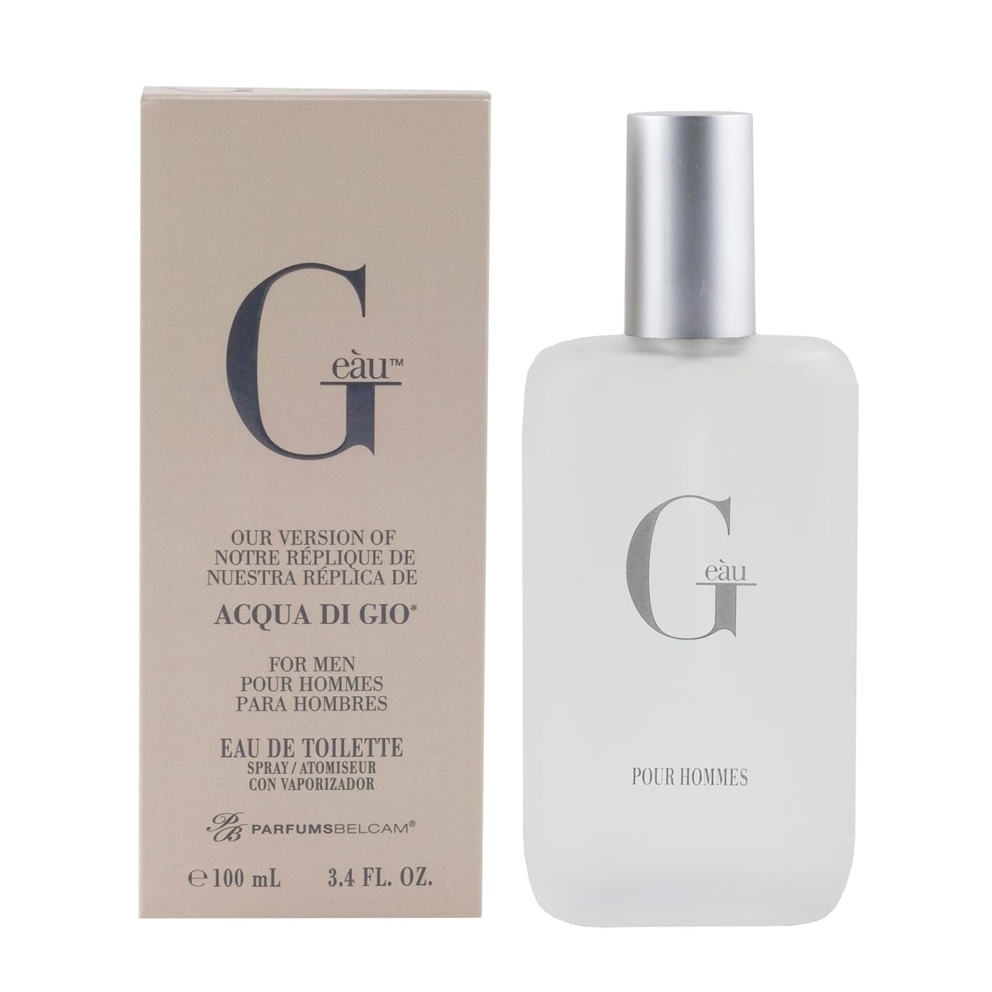 Parfums Belcam G Eau, Inspired by Designer Fragrance, Eau De Toilette Spray, 3.4 Fl Oz