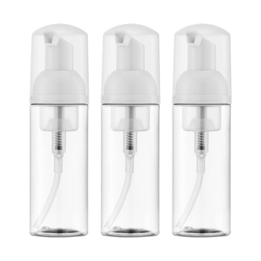 2Oz Foam Pump Bottle (3PCS) Empty Travel Foaming Dispenser for Hand Soap, Lash Cleanser, Shampoo (60Ml, Clear