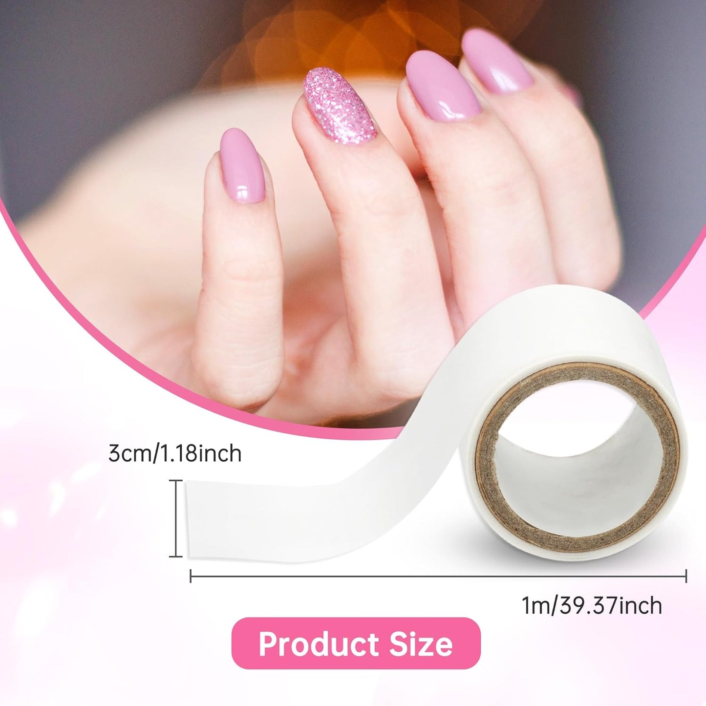 Silk Nail Wrap Nail Splits Breaks Instant Reinforce Repair Bandage Tape Protector Self Adhesive Easy Trimerable for UV Gel Acrylic Nail Art Extension Fiberglass Professional Manicures Tool