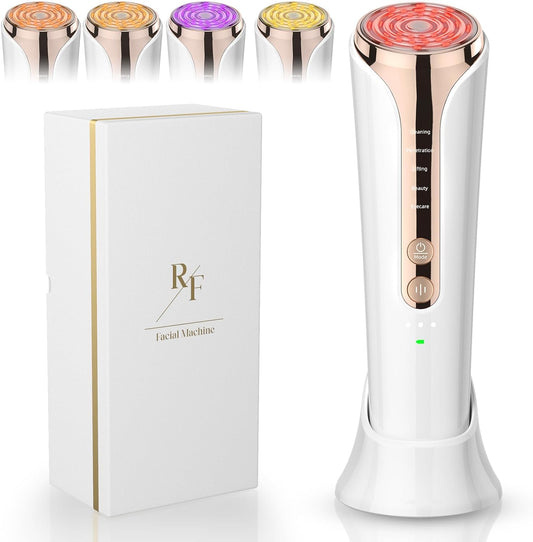 Microcurrent Facial Device, 5-In-1 Skin Tightening Device,Home Use Facial Massager for Lifting, Toning, Wrinkle Reduction White7