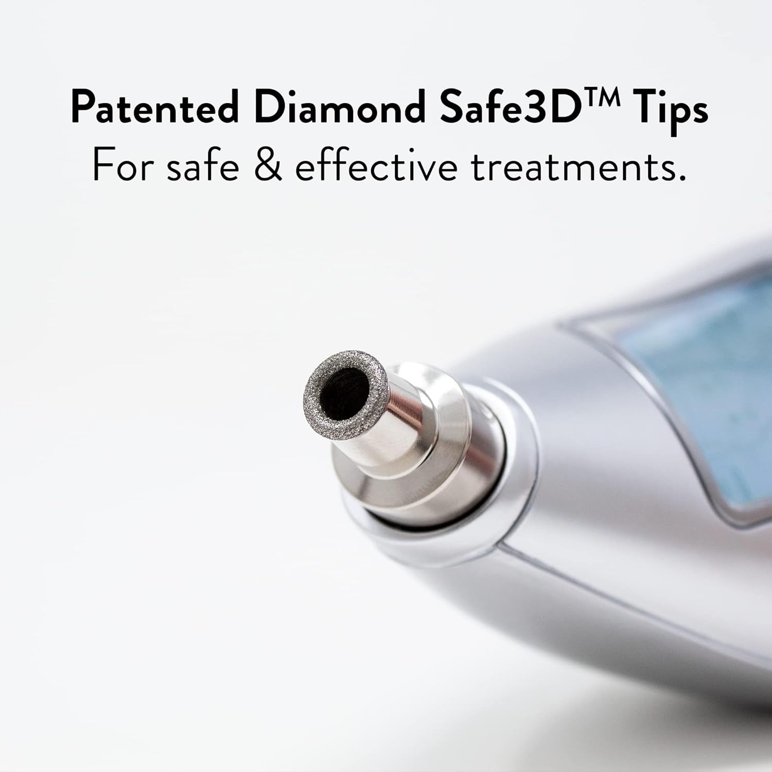 Premium Diamond Microdermabrasion Tips - Medical Grade Stainless Steel Accessories, Patented Safe3D Technology, Safe for All Skin Types. (Fine/Precision)