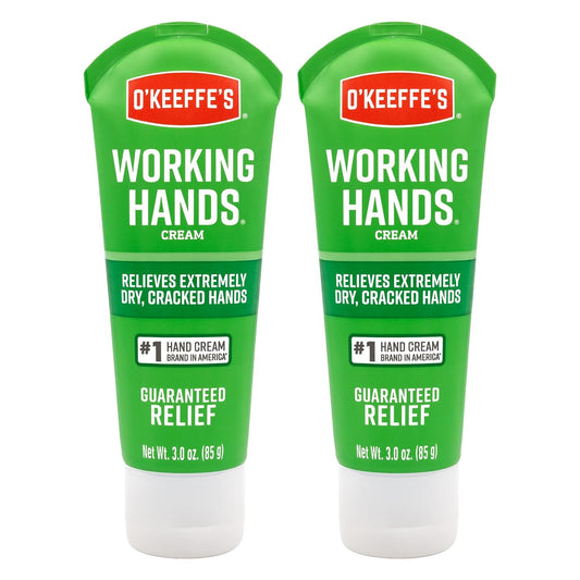 Working Hands Hand Cream; Relieves and Repairs Extremely Dry Hands; 3 Oz Tube; (Pack of 2)