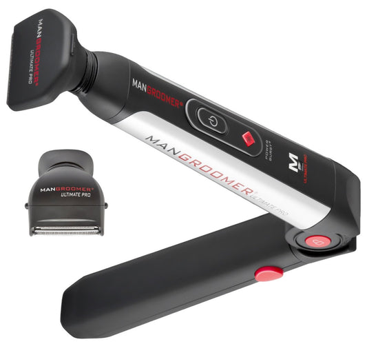 - ULTIMATE PRO Back Shaver with 2 Shock Absorber Flex Heads, Power Hinge, Extreme Reach Handle and Power Burst