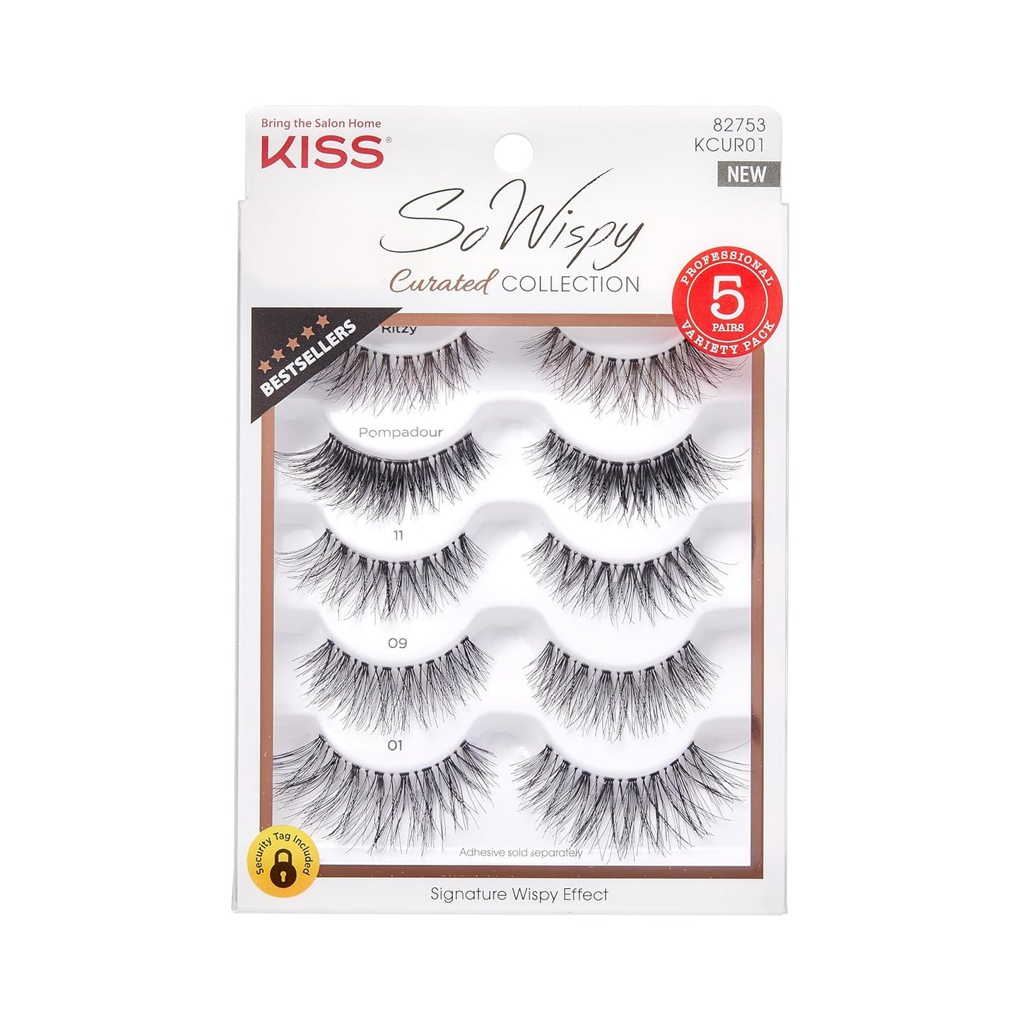 so Wispy False Eyelashes Multipack #11, Full Bouncy Volume & Curl, Signature Wispy Effect, Quality Synthetic, Crisscross Pattern, Cruelty Free, Reusable and Contact Lens Friendly, 5 Pairs