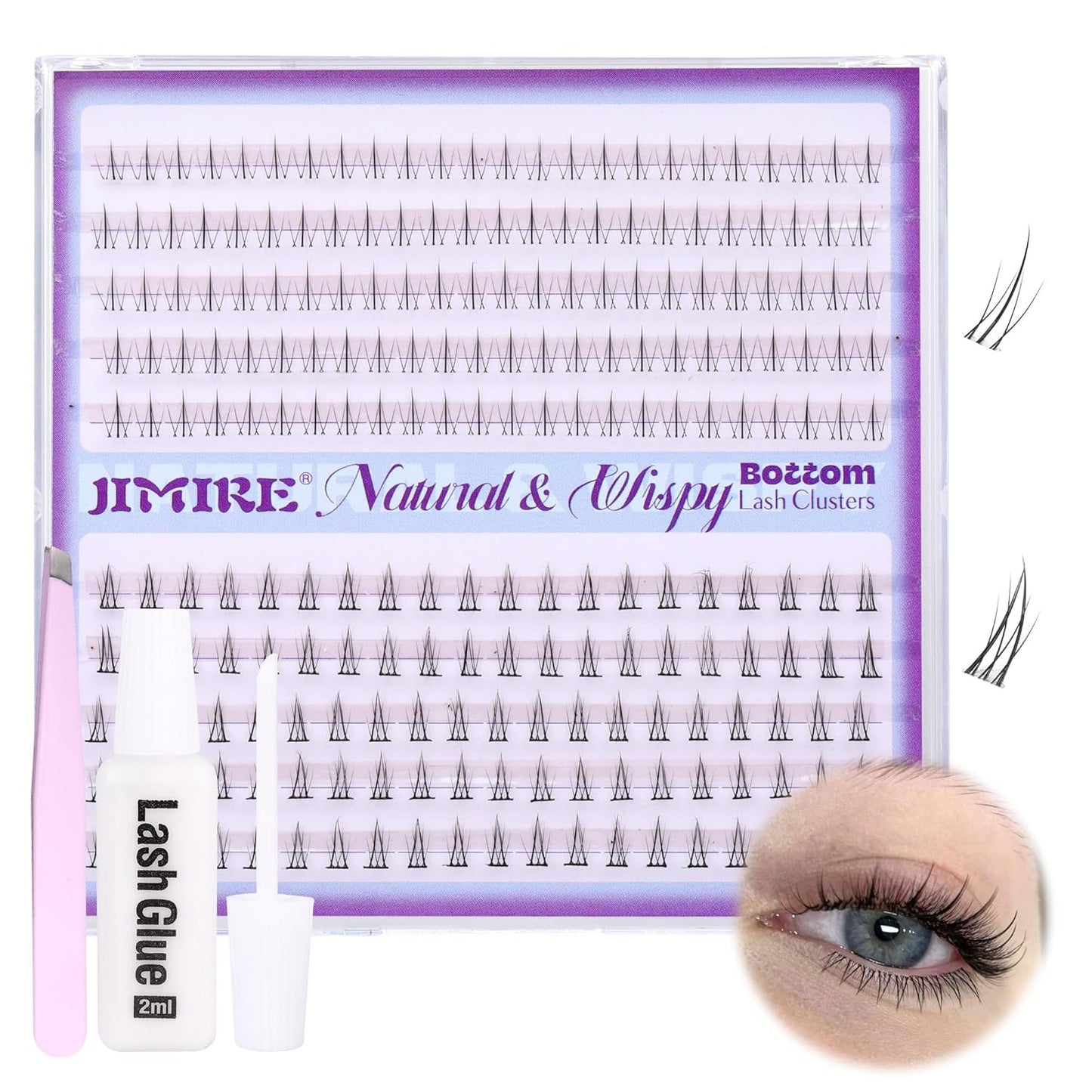 20 Pairs False Eyelashes 4 Styles Mink Eyelashes Fluffy Pack 3D Volume Faux Mink Cat Eye Lashes Pack