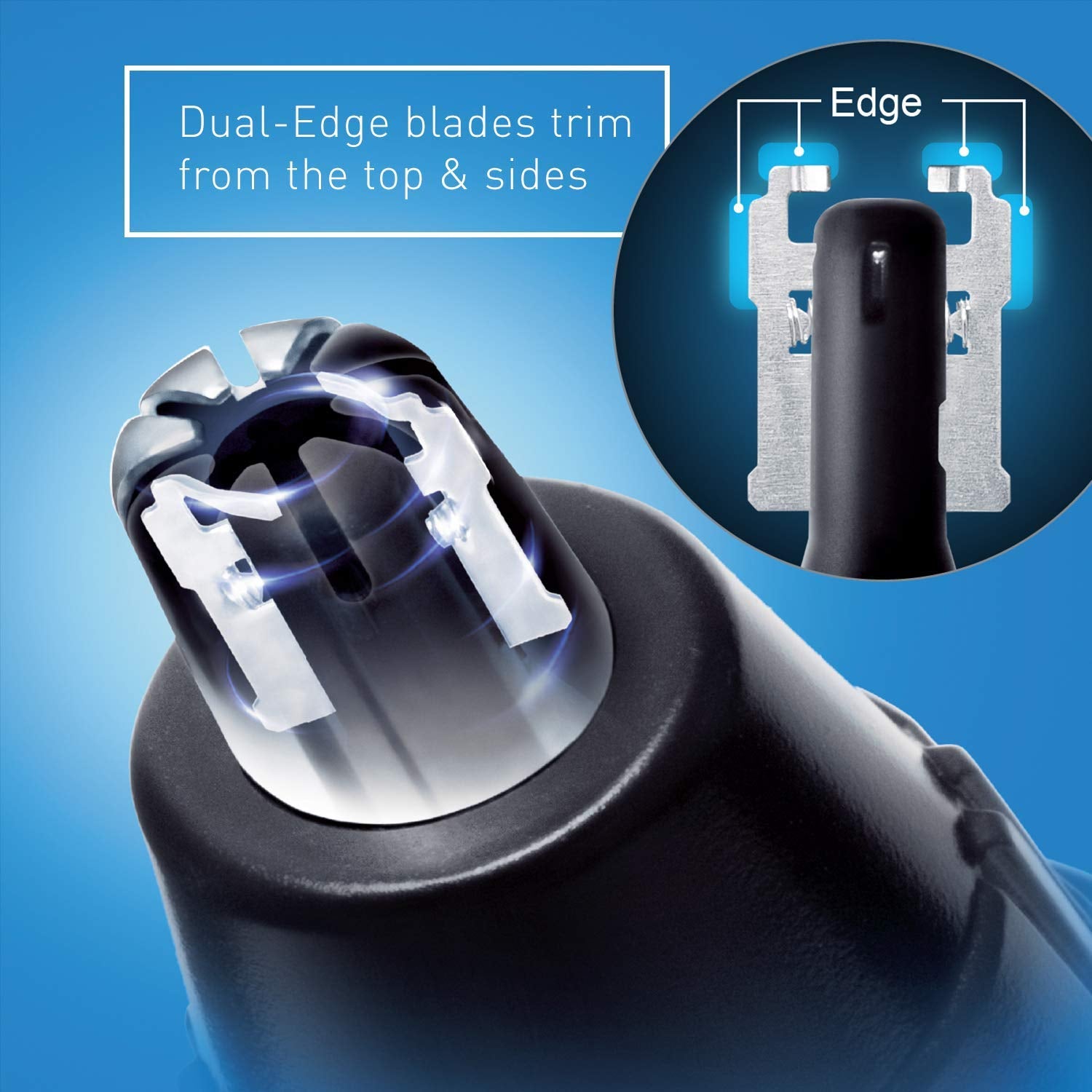 Men’S Ear and Nose Hair Trimmer, Wet Dry Hypoallergenic Dual Edge Blade - ER-GN30-H