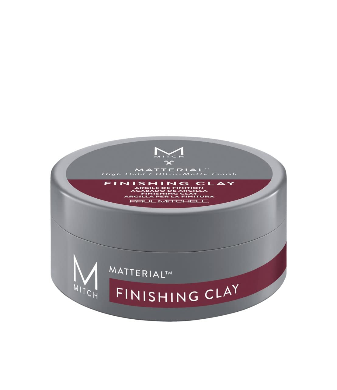 MITCH by Paul Mitchell Matterial Finishing Clay for Men, High Hold, Ultra-Matte Finish, for All Hair Types, 3 Oz.